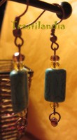 Pendientes turquesa y cristalitos