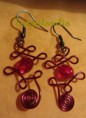 Pendientes cristal rojo